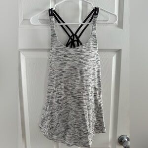 Lululemon Athletica Black and White Strappy Tank Top